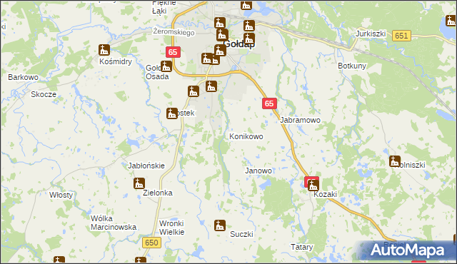 mapa Konikowo gmina Gołdap, Konikowo gmina Gołdap na mapie Targeo
