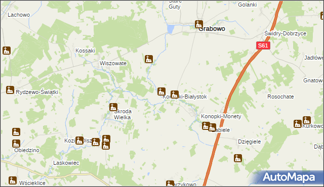 mapa Konopki-Białystok, Konopki-Białystok na mapie Targeo