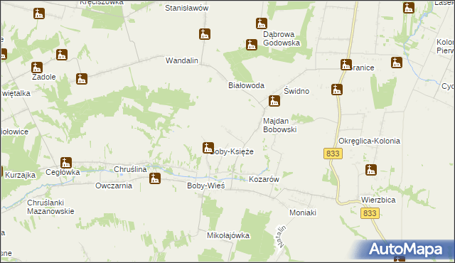 mapa Konradów gmina Urzędów, Konradów gmina Urzędów na mapie Targeo