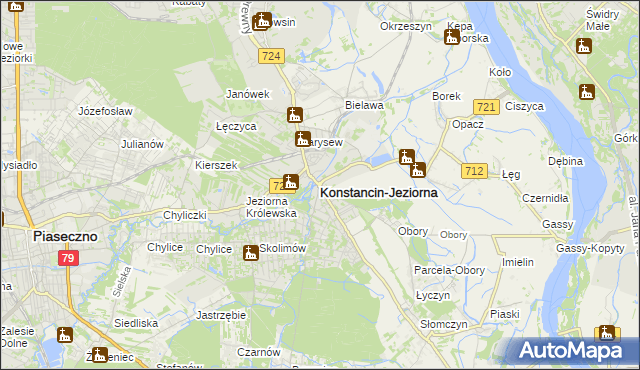 mapa Konstancin-Jeziorna, Konstancin-Jeziorna na mapie Targeo