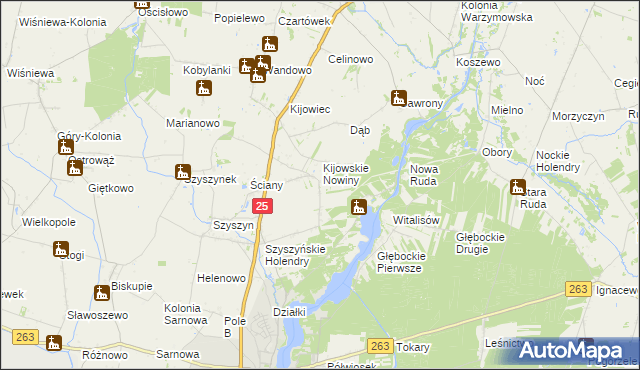 mapa Konstantynowo gmina Ślesin, Konstantynowo gmina Ślesin na mapie Targeo