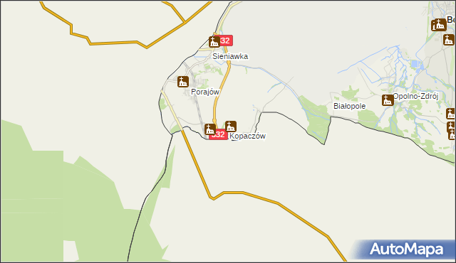 mapa Kopaczów, Kopaczów na mapie Targeo