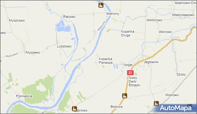 mapa Kopanka Pierwsza, Kopanka Pierwsza na mapie Targeo
