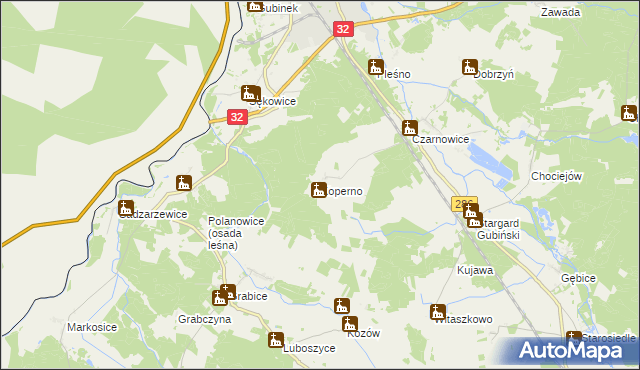 mapa Koperno, Koperno na mapie Targeo