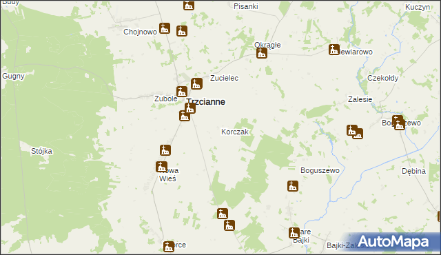 mapa Korczak, Korczak na mapie Targeo