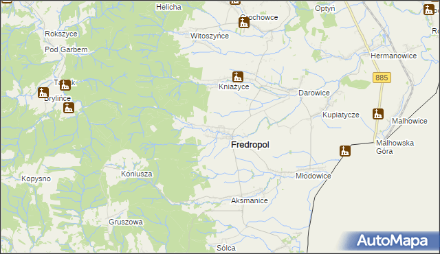 mapa Kormanice, Kormanice na mapie Targeo