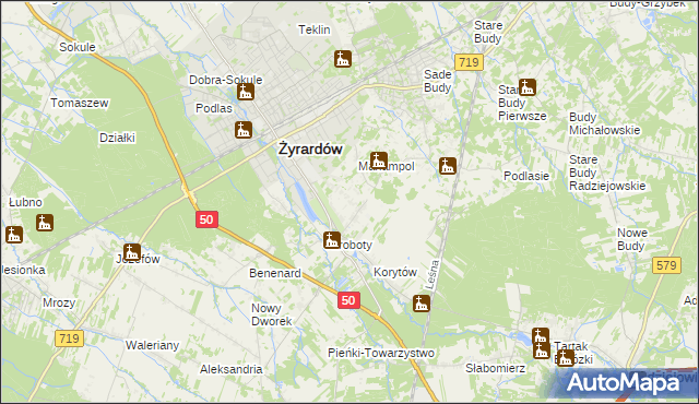 mapa Korytów A, Korytów A na mapie Targeo