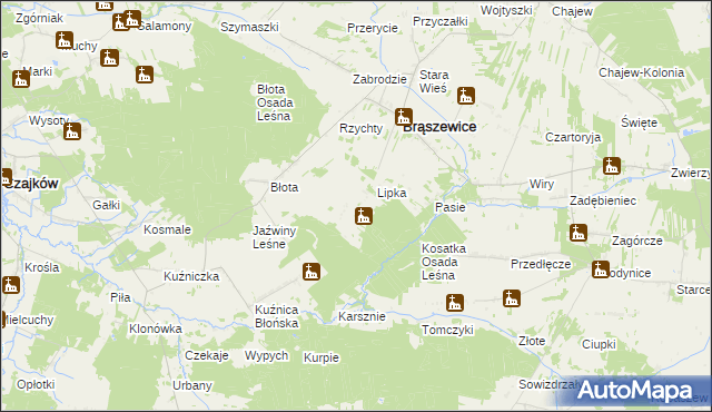 mapa Kosatka, Kosatka na mapie Targeo