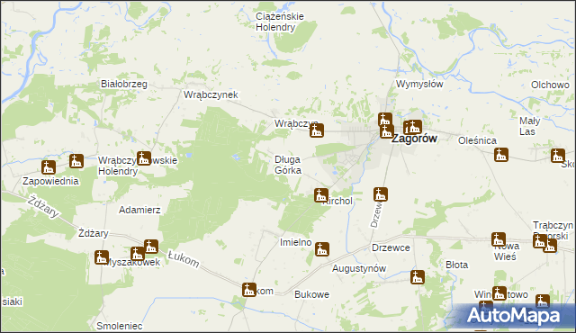 mapa Kościołków, Kościołków na mapie Targeo