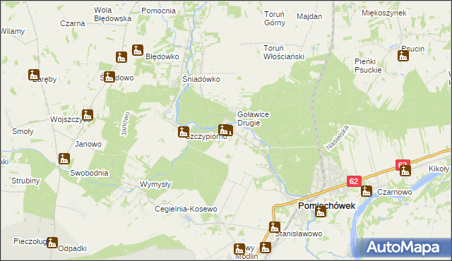 mapa Kosewko, Kosewko na mapie Targeo