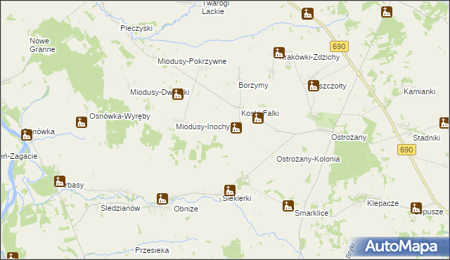 mapa Koski-Wypychy, Koski-Wypychy na mapie Targeo