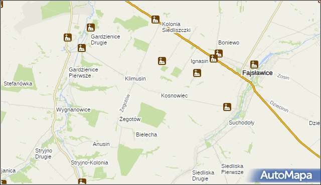 mapa Kosnowiec, Kosnowiec na mapie Targeo