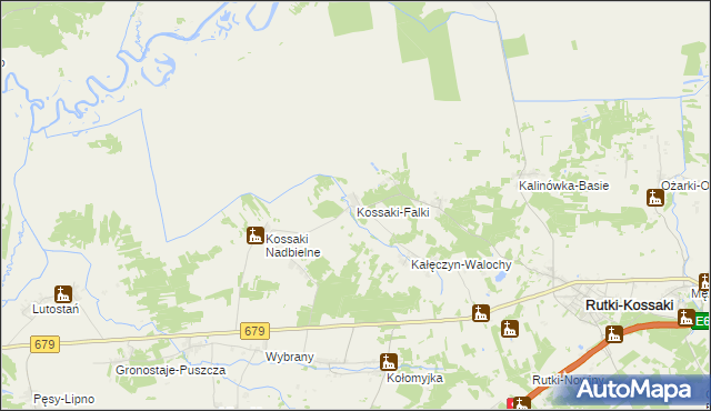 mapa Kossaki-Falki, Kossaki-Falki na mapie Targeo