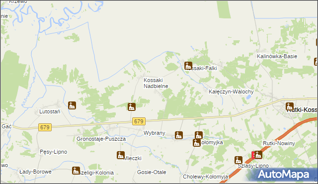 mapa Kossaki-Ostatki, Kossaki-Ostatki na mapie Targeo