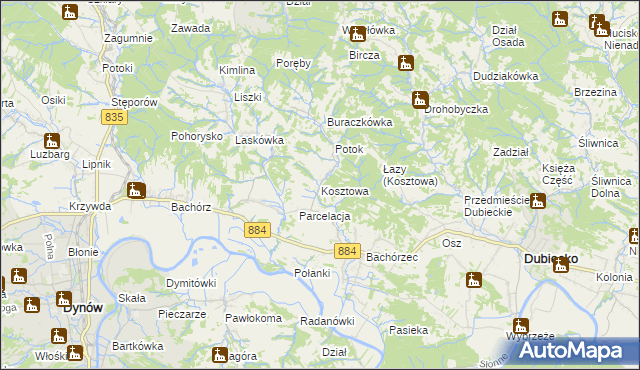 mapa Kosztowa, Kosztowa na mapie Targeo