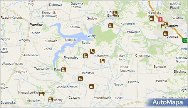 mapa Kotarszyn, Kotarszyn na mapie Targeo