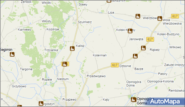 mapa Kotermań, Kotermań na mapie Targeo