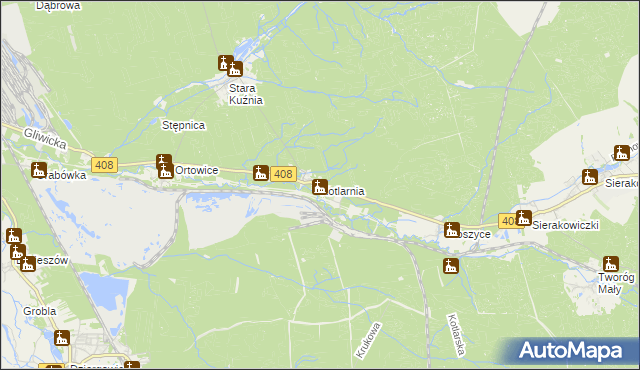 mapa Kotlarnia, Kotlarnia na mapie Targeo