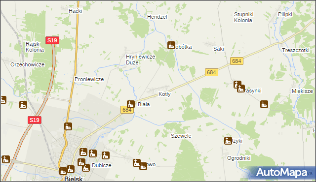 mapa Kotły, Kotły na mapie Targeo