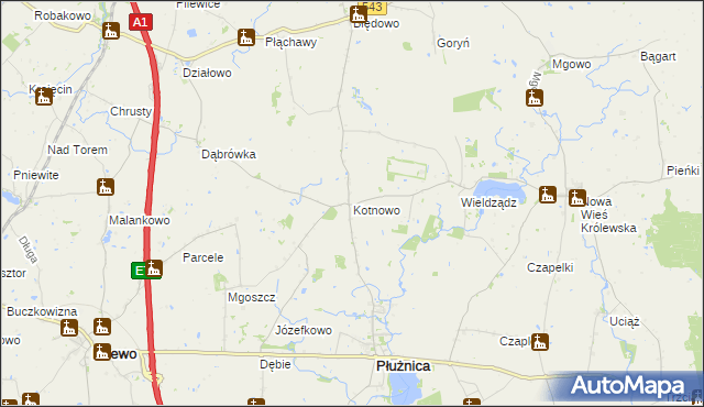 mapa Kotnowo, Kotnowo na mapie Targeo