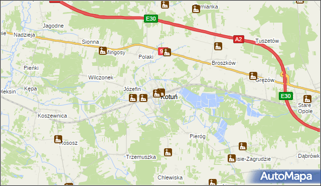 mapa Kotuń powiat siedlecki, Kotuń powiat siedlecki na mapie Targeo