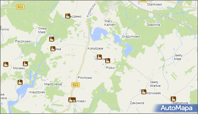 mapa Kowale gmina Prabuty, Kowale gmina Prabuty na mapie Targeo