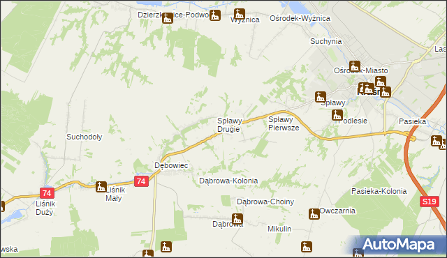 mapa Kowalin, Kowalin na mapie Targeo