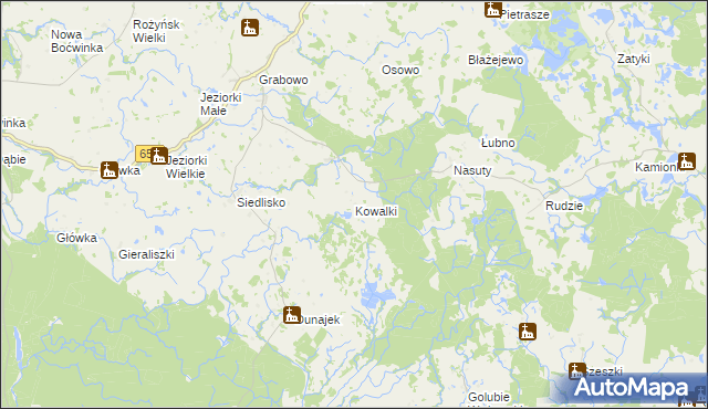 mapa Kowalki gmina Gołdap, Kowalki gmina Gołdap na mapie Targeo