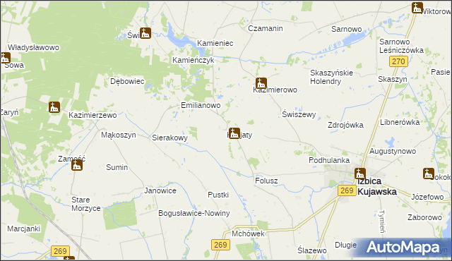 mapa Kozjaty, Kozjaty na mapie Targeo