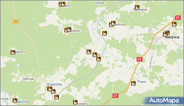 mapa Koźla, Koźla na mapie Targeo