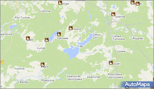 mapa Krąg gmina Śliwice, Krąg gmina Śliwice na mapie Targeo