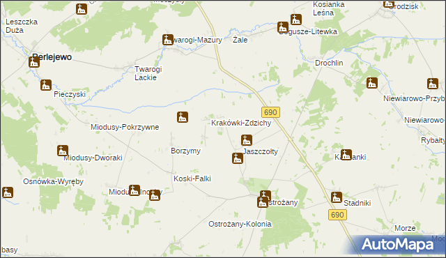 mapa Krakówki-Włodki, Krakówki-Włodki na mapie Targeo