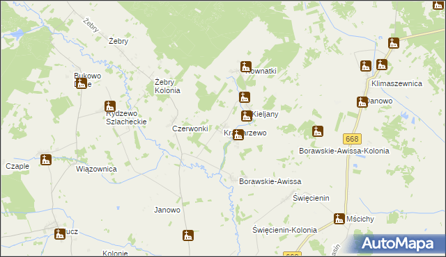 mapa Kramarzewo gmina Radziłów, Kramarzewo gmina Radziłów na mapie Targeo