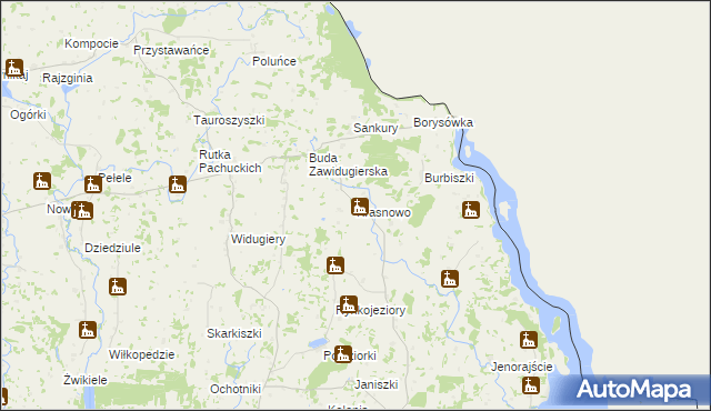 mapa Krasnowo, Krasnowo na mapie Targeo