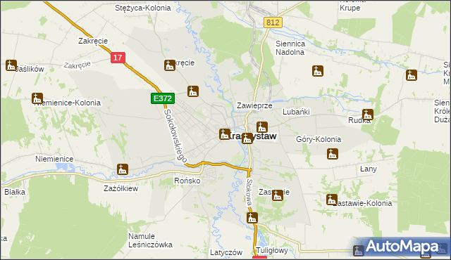 mapa Krasnystaw, Krasnystaw na mapie Targeo