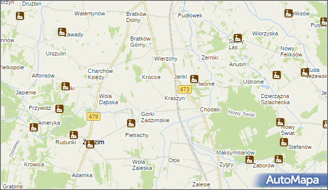 mapa Kraszyn, Kraszyn na mapie Targeo