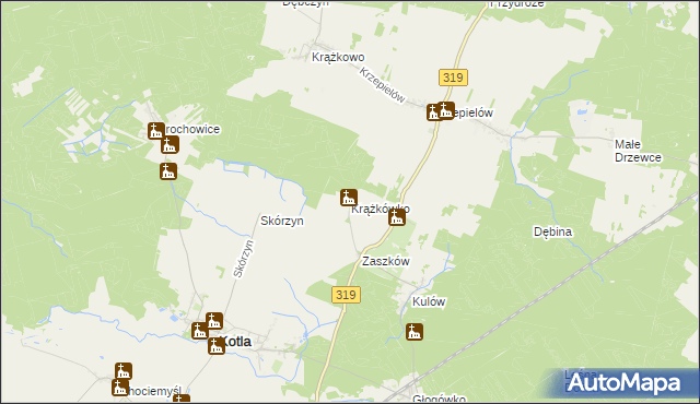 mapa Krążkówko, Krążkówko na mapie Targeo