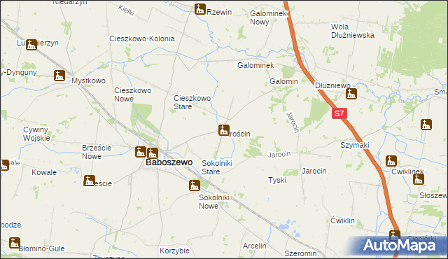 mapa Krościn, Krościn na mapie Targeo