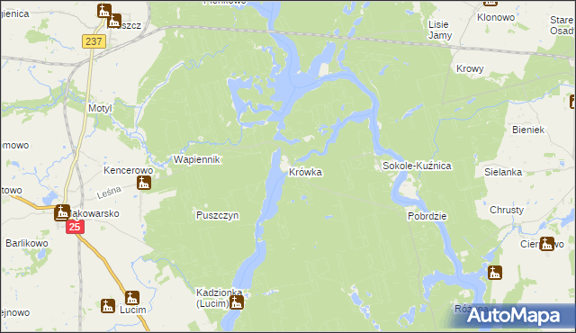 mapa Krówka, Krówka na mapie Targeo