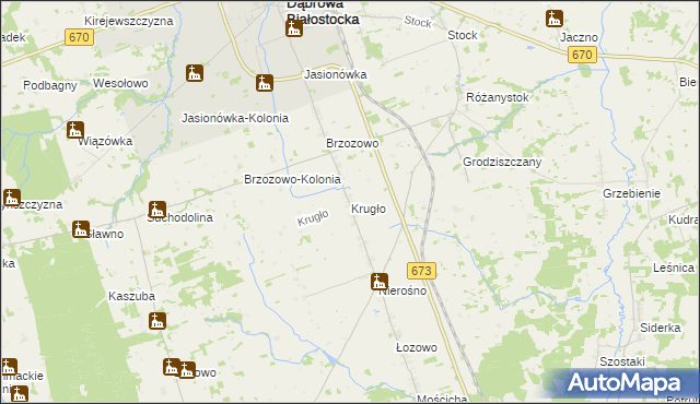 mapa Krugło, Krugło na mapie Targeo