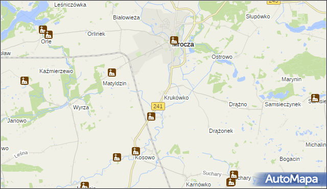 mapa Krukówko, Krukówko na mapie Targeo