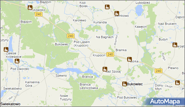 mapa Krupocin, Krupocin na mapie Targeo