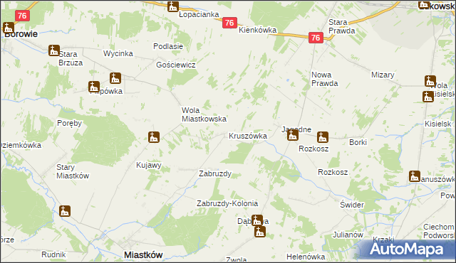 mapa Kruszówka, Kruszówka na mapie Targeo