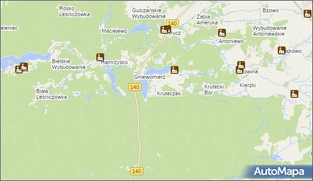 mapa Kruteczek, Kruteczek na mapie Targeo