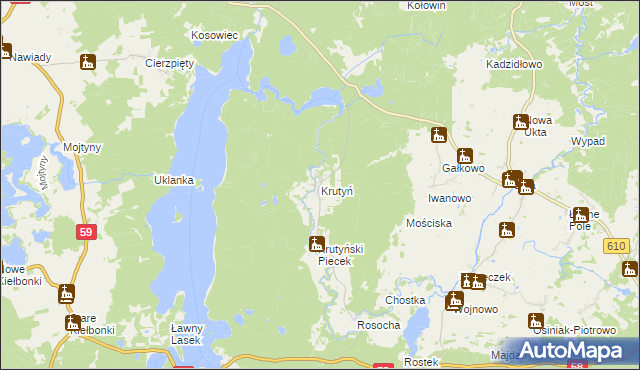 mapa Krutyń, Krutyń na mapie Targeo