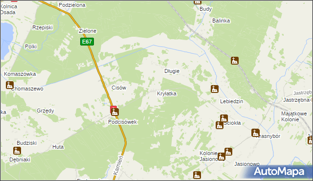 mapa Kryłatka, Kryłatka na mapie Targeo