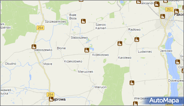 mapa Krzekotowo, Krzekotowo na mapie Targeo