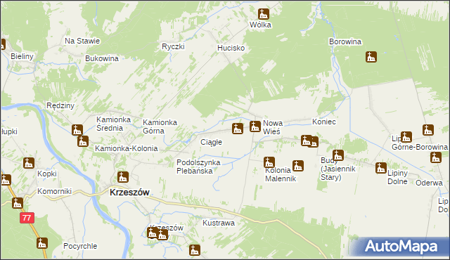 mapa Krzeszów Górny, Krzeszów Górny na mapie Targeo