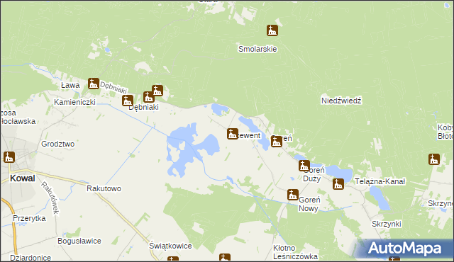 mapa Krzewent, Krzewent na mapie Targeo