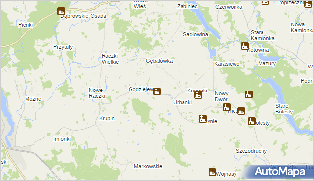 mapa Krzyżewko, Krzyżewko na mapie Targeo